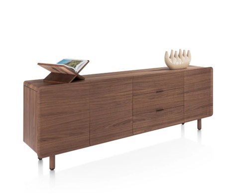 [K] Komoda BRIANZA 235 cm – fornir orzechowy, soft-close, design premium