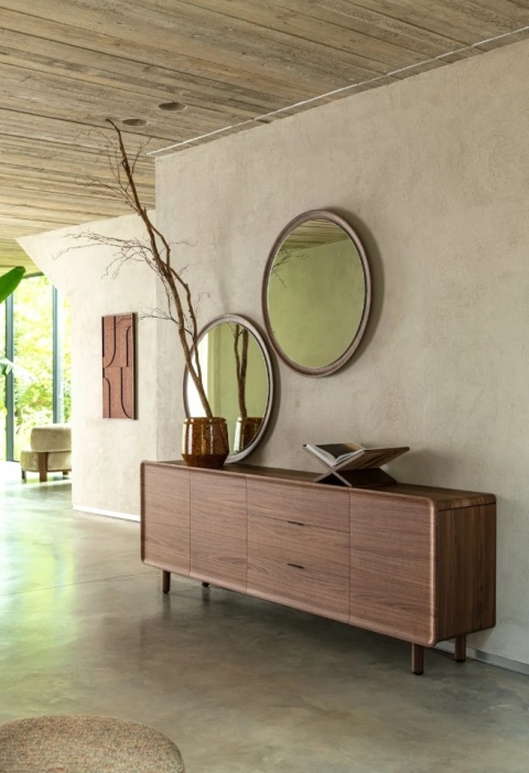 [K] Komoda BRIANZA 235 cm – fornir orzechowy, soft-close, design premium