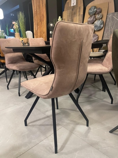 Krzesło jadalniane ZORA – Beżowa Mikrofibra Calabria, Design XOOON