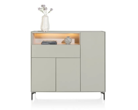 (M, defekt) Nowoczesna Komoda Dressette NOON Xooon 148 cm Silk Grey