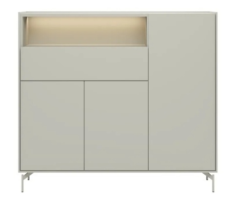 (M, defekt) Nowoczesna Komoda Dressette NOON Xooon 148 cm Silk Grey