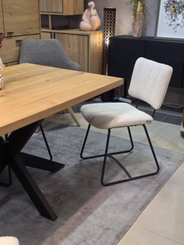 [R, od ręki] Stół dębowy NORDIC 140x90 cm – lity dąb 4 cm, centralna noga, lakier mat