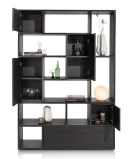 [R] Regał/ parawan LUGANA – Onyx, Fornir Dębowy, 216 cm | Xooon