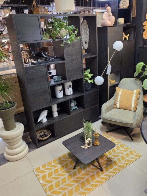 [R] Regał/ parawan LUGANA – Onyx, Fornir Dębowy, 216 cm | Xooon