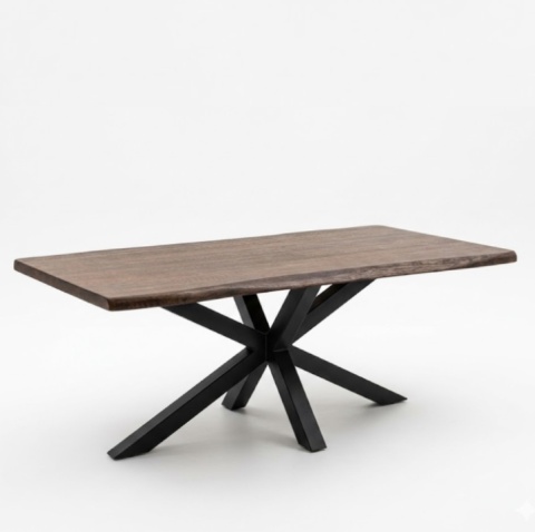 Stół dębowy MASIV kolor Orzech 200 x 100 cm – Lity dąb 5 cm