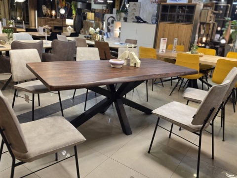 Stół dębowy MASIV kolor Orzech 200 x 100 cm – Lity dąb 5 cm