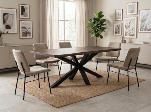 Stół dębowy MASIV kolor Orzech 200 x 100 cm – Lity dąb 5 cm