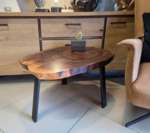 Stolik kawowy z plastra orzecha (R)