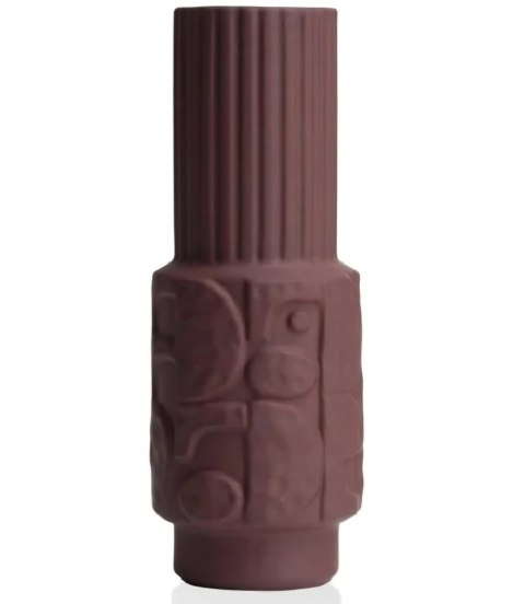 Wazon Ceramiczny ALEX - 40 cm, Burgundowy Mat, COCO maison