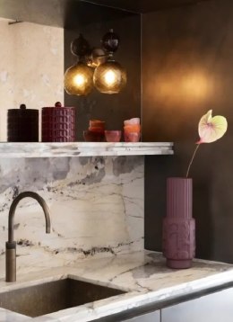 Wazon Ceramiczny ALEX - 40 cm, Burgundowy Mat, COCO maison