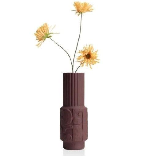 Wazon Ceramiczny ALEX - 40 cm, Burgundowy Mat, COCO maison
