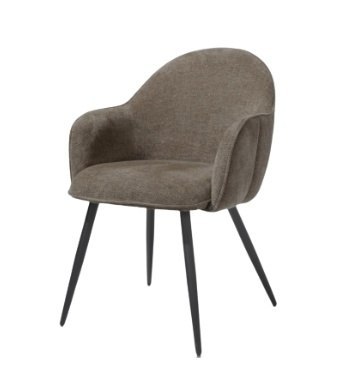 [fabrycznie nowe] Fotel Jadalniany Habufa Astoria - Tkanina Livigno, Kolor Brązowy