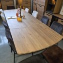 [od ręki] Rozkładany Stół Jadalniany PAVALON 200–278 cm – Blat HPL Primo Laminato Natural – Centralna Noga Designerska