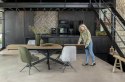 [od ręki] Rozkładany Stół Jadalniany PAVALON 200–278 cm – Blat HPL Primo Laminato Natural – Centralna Noga Designerska