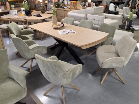 [K/R, od ręki] Stół Rozkładany NYON 170-230 cm – Natural Sand / Metalowy Pająk