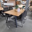 Krzesło H&H Malene Szara skóra naturalna catania komplet 4 szt