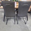 Krzesło H&H Malene Szara skóra naturalna catania komplet 4 szt