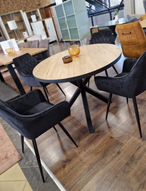 [M] Stół Avalox 130 x 110 cm vintage oak centralna noga