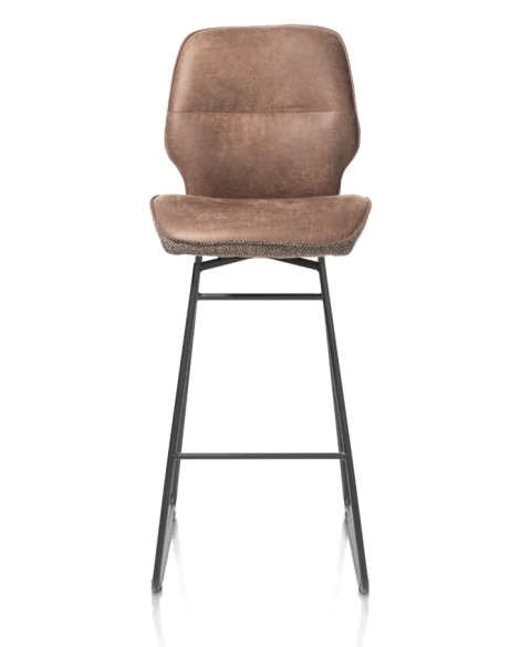 Ekskluzywny Hoker Barowy RAVI 114 cm – Beżowa Mikrofibra Secilia & Tkanina Toba | XOOON | wysoka wyspa