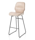 Ekskluzywny Hoker Barowy RAVI 114 cm – Beżowa Mikrofibra Secilia & Tkanina Toba | XOOON | wysoka wyspa