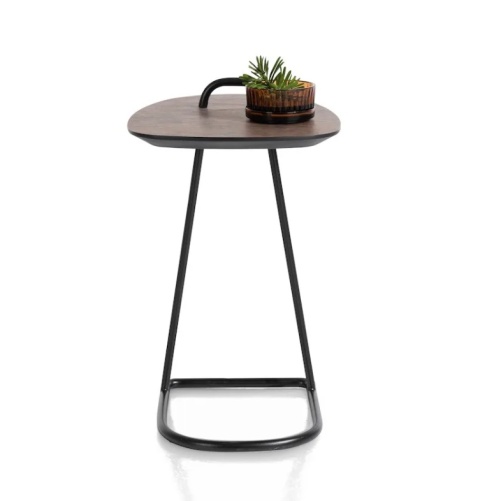 Ekskluzywny Stolik pod Laptopa MASURA – XOOON | Blat HPL (Primo Laminato), Czarny Metalowy Stelaż, kolor blaru ROEST/ RDZA