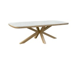 [na zamówienie] Ekskluzywny Stół Ogrodowy BRUCE 240 cm - COCOmaison | Ceramika, Aluminium z efektem naturalnego drewna