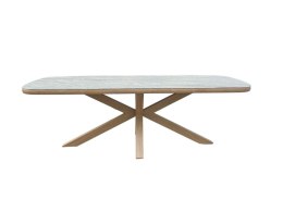 [na zamówienie] Ekskluzywny Stół Ogrodowy BRUCE 240 cm - COCOmaison | Ceramika, Aluminium z efektem naturalnego drewna
