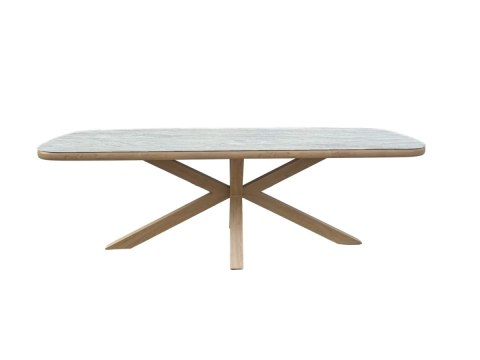 [na zamówienie] Ekskluzywny Stół Ogrodowy BRUCE 240 cm - COCOmaison | Ceramika, Aluminium z efektem naturalnego drewna