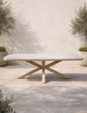 [na zamówienie] Ekskluzywny Stół Ogrodowy BRUCE 240 cm - COCOmaison | Ceramika, Aluminium z efektem naturalnego drewna