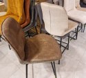 [fabrycznie nowy] Nowoczesny Hoker Barowy RAVI XOOON – Beige, Mikrofibra Secilia & Tkanina Toba