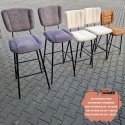 [fabrycznie nowy] Nowoczesny Hoker Barowy RAVI XOOON – Beige, Mikrofibra Secilia & Tkanina Toba