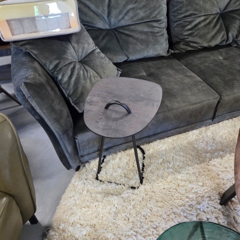 [K, defekt] Stolik pod Laptopa MASURA – XOOON | Blat HPL (Primo Laminato), Czarny Metalowy Stelaż, kolor blaru ANTRACYT