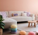 [K] Luksusowa Sofa z Szezlongiem TARRA - Tkanina Szenilowa Livigno Beż, Sprężyny Kieszeniowe, Design Premium