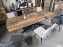 [K, od ręki] Rozkładany Stół Jadalniany PAVALON 170–230 cm – Blat HPL Primo Laminato Driftwood – Centralna Noga Designerska