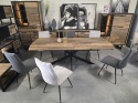 [K, od ręki] Rozkładany Stół Jadalniany PAVALON 170–230 cm – Blat HPL Primo Laminato Driftwood – Centralna Noga Designerska