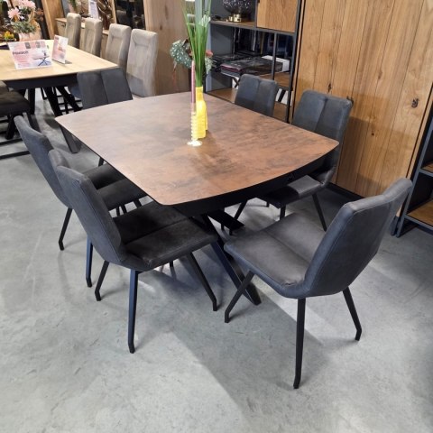 [K] Stół rozkładany PAVALON 140-190 cm - Kolor Roest (Rdza) - HPL