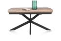[na zamówienie] Rozkładany Stół Jadalniany PAVALON 140–190 cm – Blat HPL Primo Laminato Driftwood – Centralna Noga Designerska