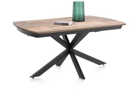 [na zamówienie] Rozkładany Stół Jadalniany PAVALON 140–190 cm – Blat HPL Primo Laminato Driftwood – Centralna Noga Designerska