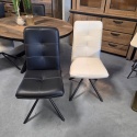 [K, od ręki] Ekskluzywne Krzesło Jadalniane MILVA – Naturalna Skóra Catania, Nowoczesny Design, Wysokie Ergonomiczne Oparcie
