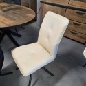 [K, od ręki] Ekskluzywne Krzesło Jadalniane MILVA – Naturalna Skóra Catania, Nowoczesny Design, Wysokie Ergonomiczne Oparcie
