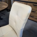 [K, od ręki] Ekskluzywne Krzesło Jadalniane MILVA – Naturalna Skóra Catania, Nowoczesny Design, Wysokie Ergonomiczne Oparcie