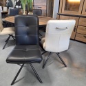 [K, od ręki] Ekskluzywne Krzesło Jadalniane MILVA – Naturalna Skóra Catania, Nowoczesny Design, Wysokie Ergonomiczne Oparcie
