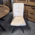[K, od ręki] Ekskluzywne Krzesło Jadalniane MILVA – Naturalna Skóra Catania, Nowoczesny Design, Wysokie Ergonomiczne Oparcie