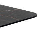 [K, od ręki] Kwadratowy Stolik Bistro BREST 75 x 75 cm – COCO maison | Blat HPL Onyx (Ciemny Marmur), Czarna Noga