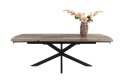 [na zamówienie] Rozkładany Stół Jadalniany PAVALON 170–230 cm – Blat HPL Primo Laminato Driftwood – Centralna Noga Designerska