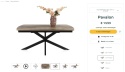 [na zamówienie] Rozkładany Stół Jadalniany PAVALON 170–230 cm – Blat HPL Primo Laminato Driftwood – Centralna Noga Designerska