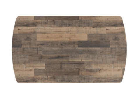[na zamówienie] Rozkładany Stół Jadalniany PAVALON 170–230 cm – Blat HPL Primo Laminato Driftwood – Centralna Noga Designerska