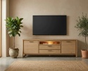 [K, defekt] Komoda / Sideboard Nystead 210 cm – Fornir Dębowy – LED –Henders & Hazel