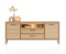 Elegancka Komoda / Sideboard NYSTEAD 180 cm – Fornir Dębowy Dune Natural, Oświetlenie LED, Lakier Platynowy, Soft-Closing