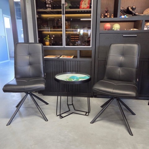 [K, od ręki] Ekskluzywne Krzesło Jadalniane MILVA – Naturalna Skóra Catania, Nowoczesny Design, Wysokie Ergonomiczne Oparcie